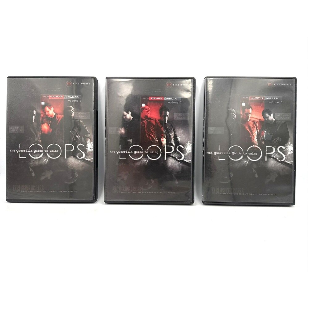 Loops Nathan Kranzo Vol 1 2 3 DVD Set Close Up Magic Instructional Lot of 3